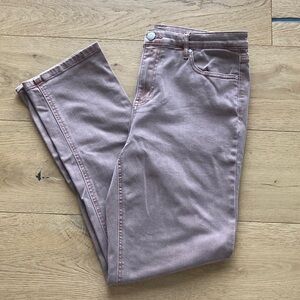 Women's Pink Brown High Rise Jeans